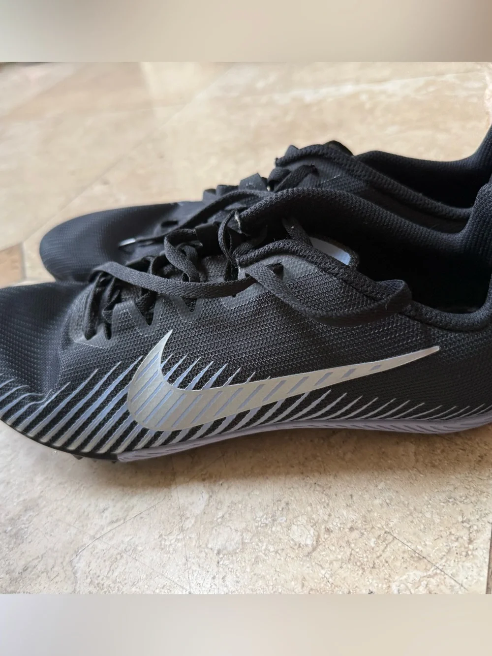 Nike Men’s Black and Silver Sprint Track Spikes - NEW (not in box) size 11